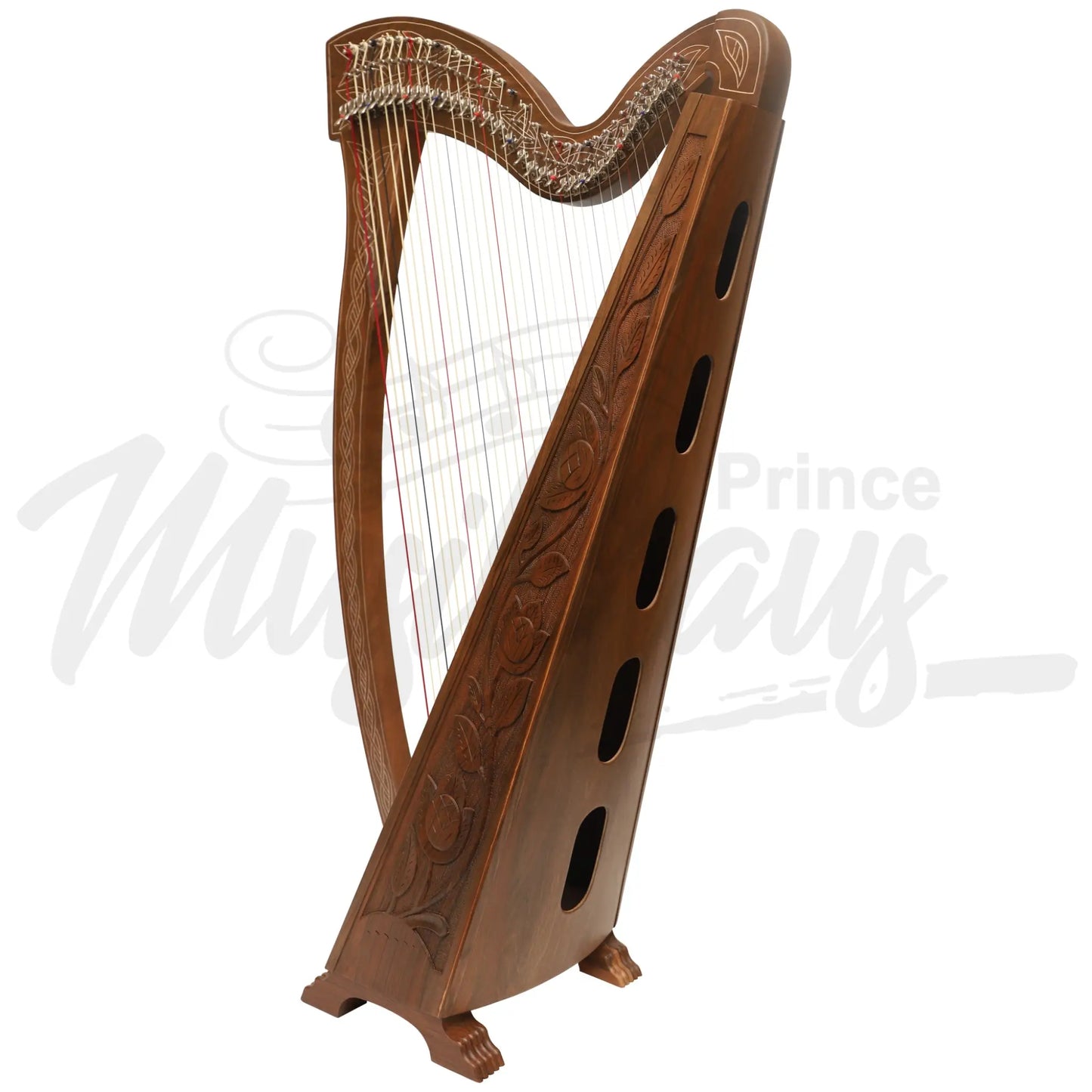 36 String Boru Harp Walnut