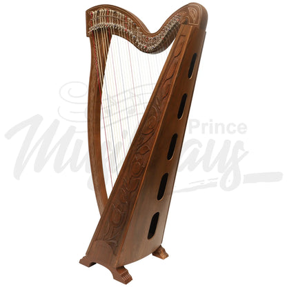 36 String Boru Harp Walnut