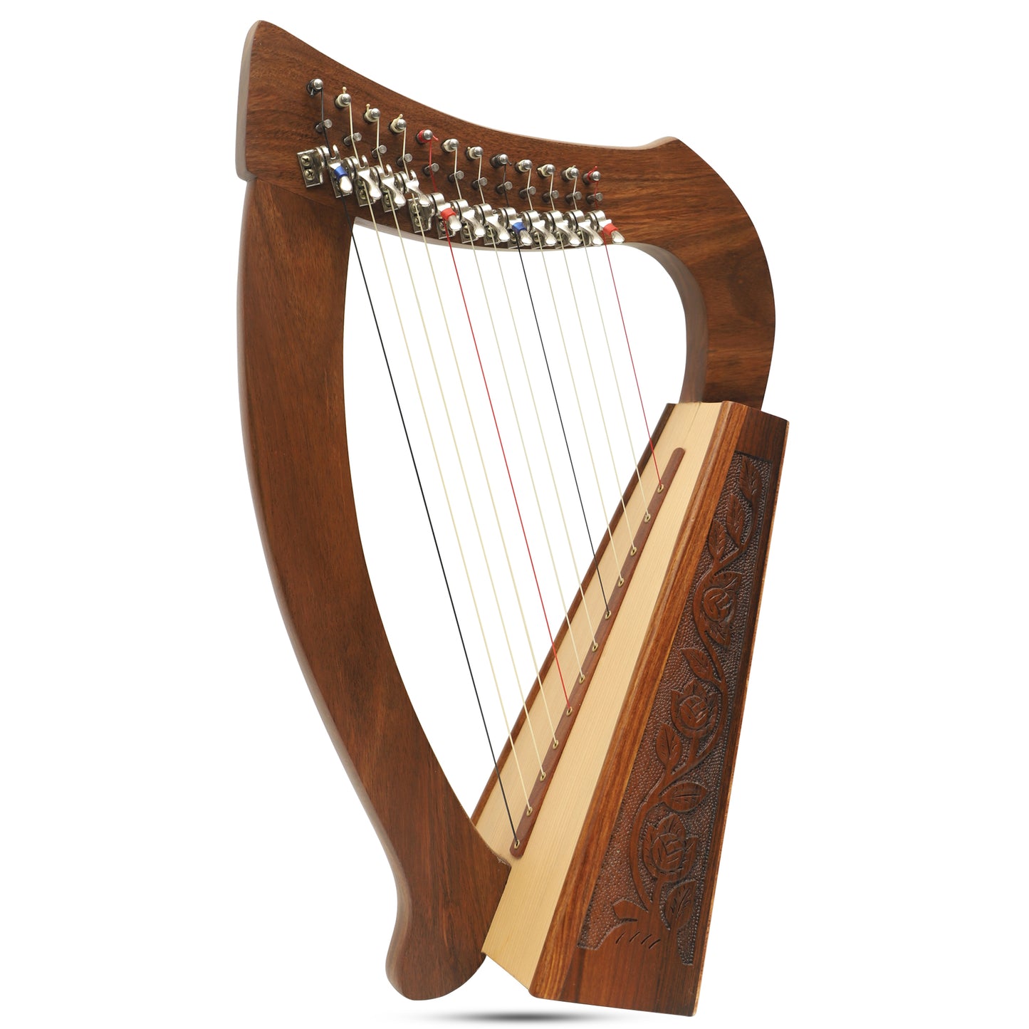 O'CAROLAN HARP, 12 STRING R/W WITH SHARPENING LEVERS