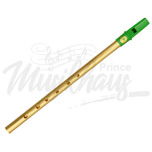 Clare Irish Tin Whistle In D Brass Green