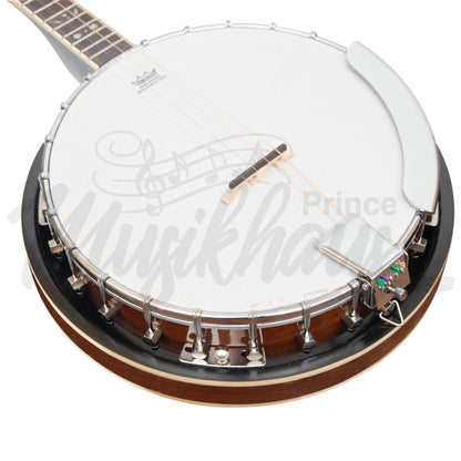 Heartland 4 String 17 Fret Irish Tenor Banjo Left Handed Player Series With Closed Solid Back