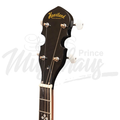 Heartland 4 String 17 Fret Irish Tenor Banjo Left Handed Player Series With Closed Solid Back