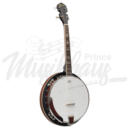 Heartland 4 String 17 Fret Irish Tenor Banjo Player Series With Closed Solid Back Sunburst Finish