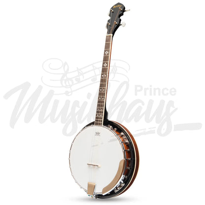 Heartland 4 String 19 Fret Irish Tenor Banjo Left Handed Player Series With Closed Solid Back