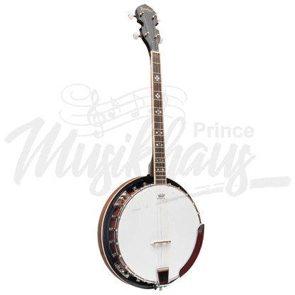 Heartland 4 String 19 Fret Irish Tenor Banjo Left Handed Player Series With Closed Solid Back