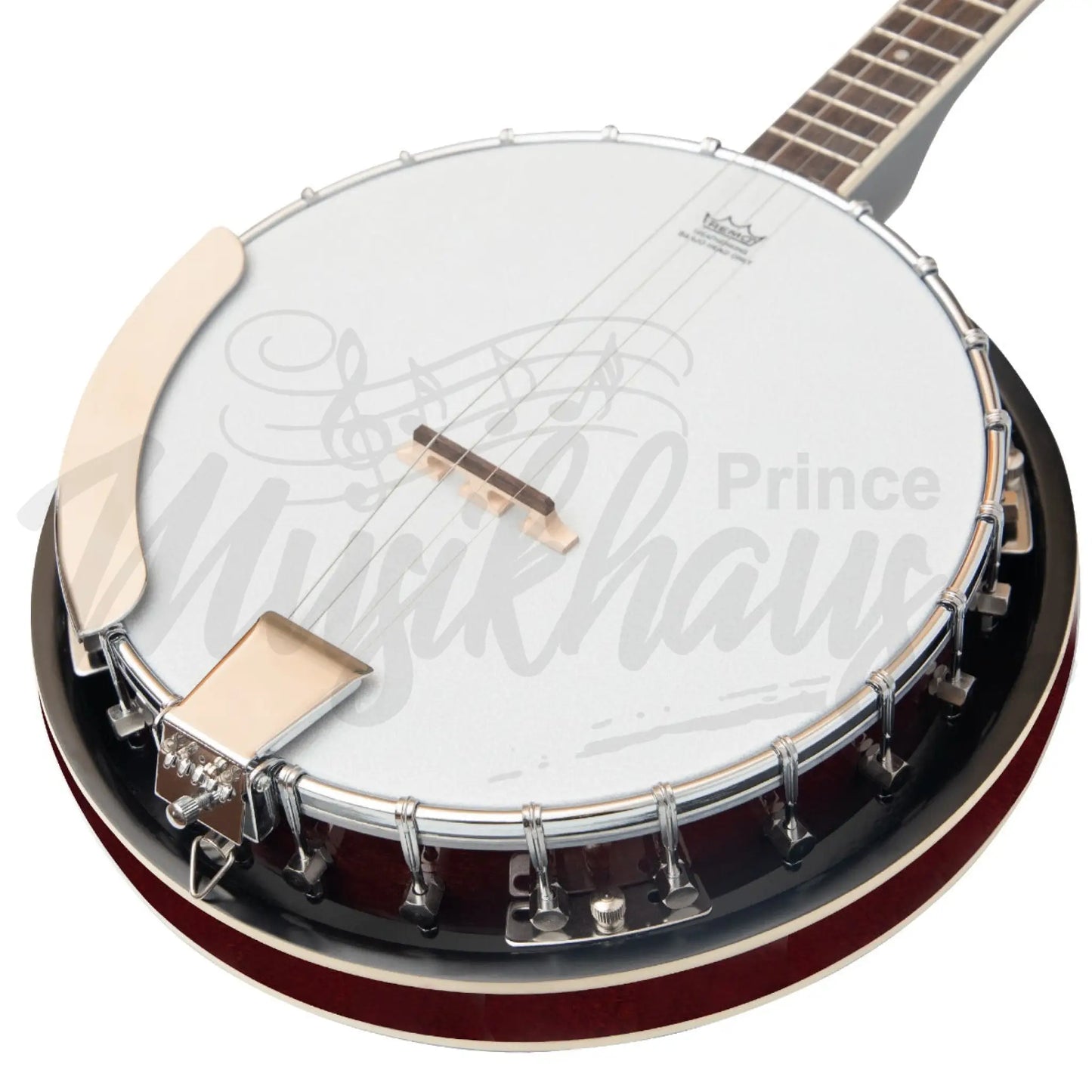 Heartland 4 String Banjo 19 Frets Irish Tenor 24 Bracket With Closed Solid Back