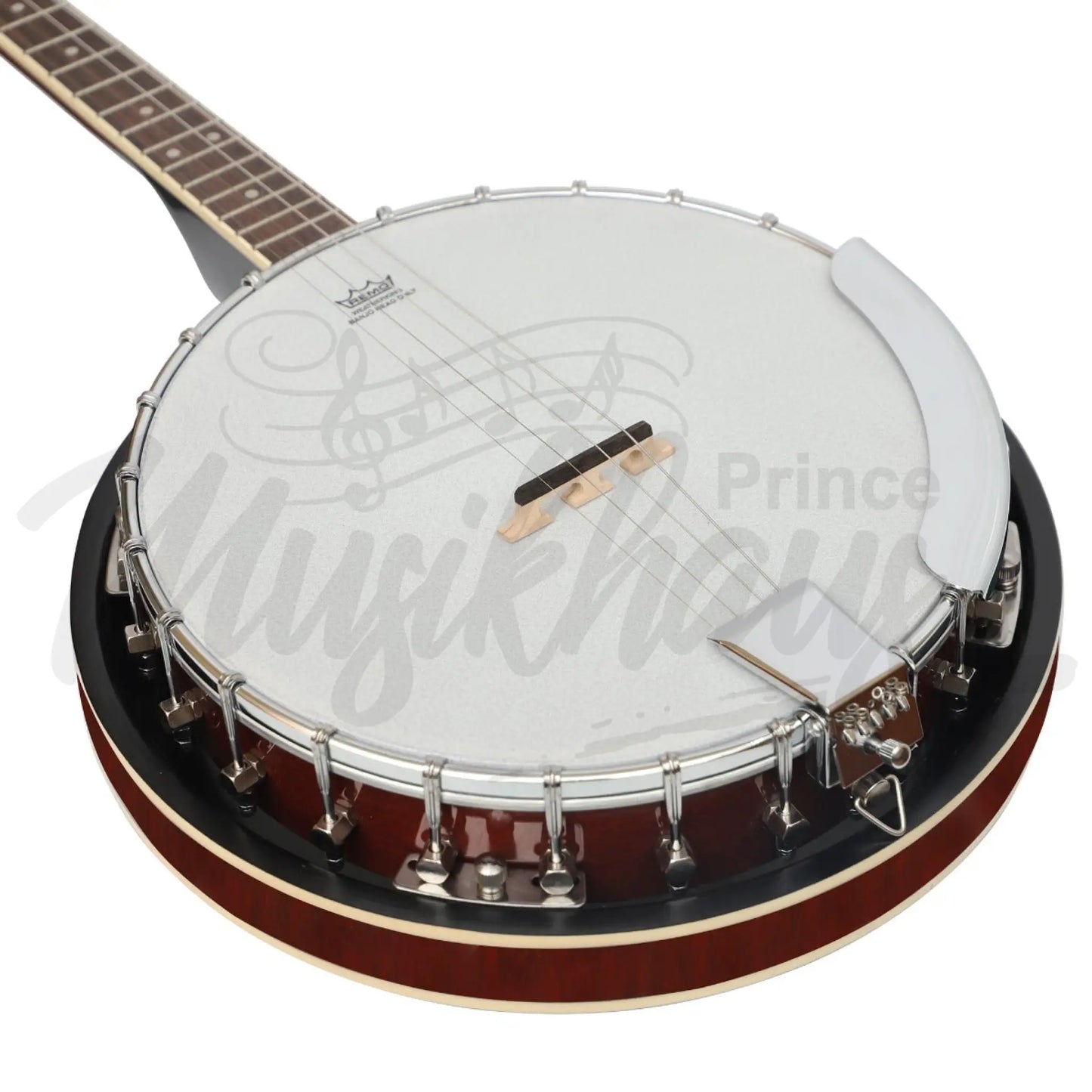 Heartland 4 String Banjo 19 Frets Irish Tenor Left Handed 24 Bracket With Closed Solid Back