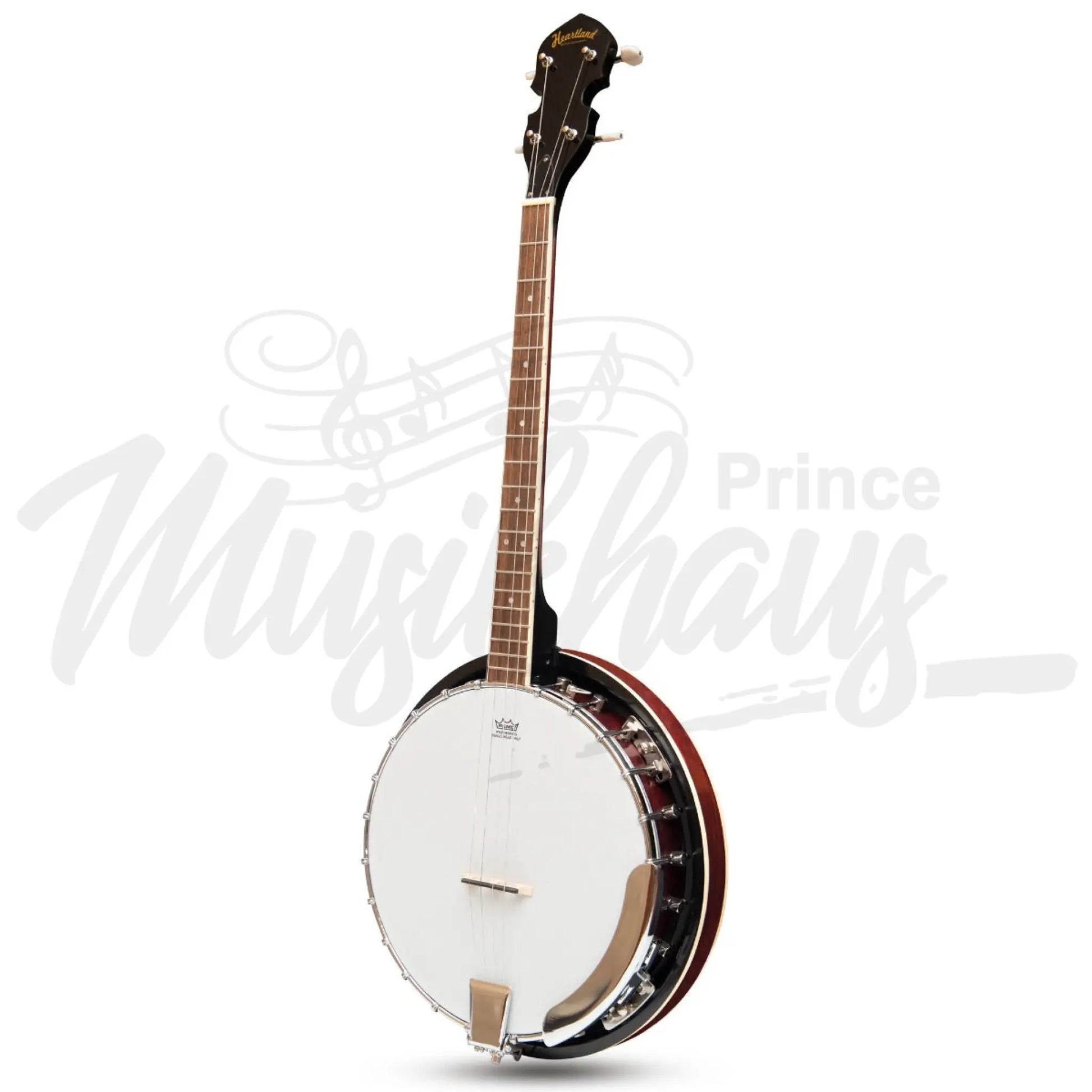 Heartland 4 String Banjo 19 Frets Irish Tenor Left Handed 24 Bracket With Closed Solid Back