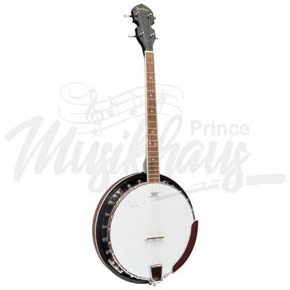 Heartland 4 String Banjo 19 Frets Irish Tenor Left Handed 24 Bracket With Closed Solid Back