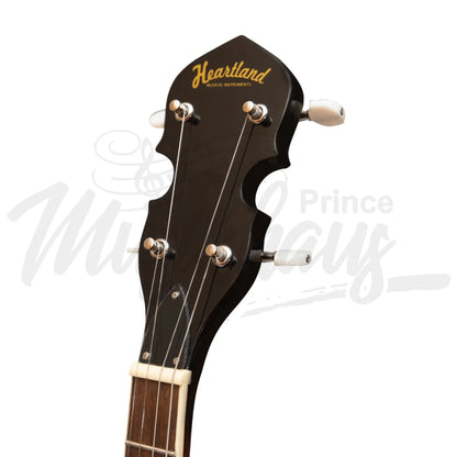 Heartland 4 String Banjo 19 Frets Irish Tenor Left Handed 24 Bracket With Closed Solid Back