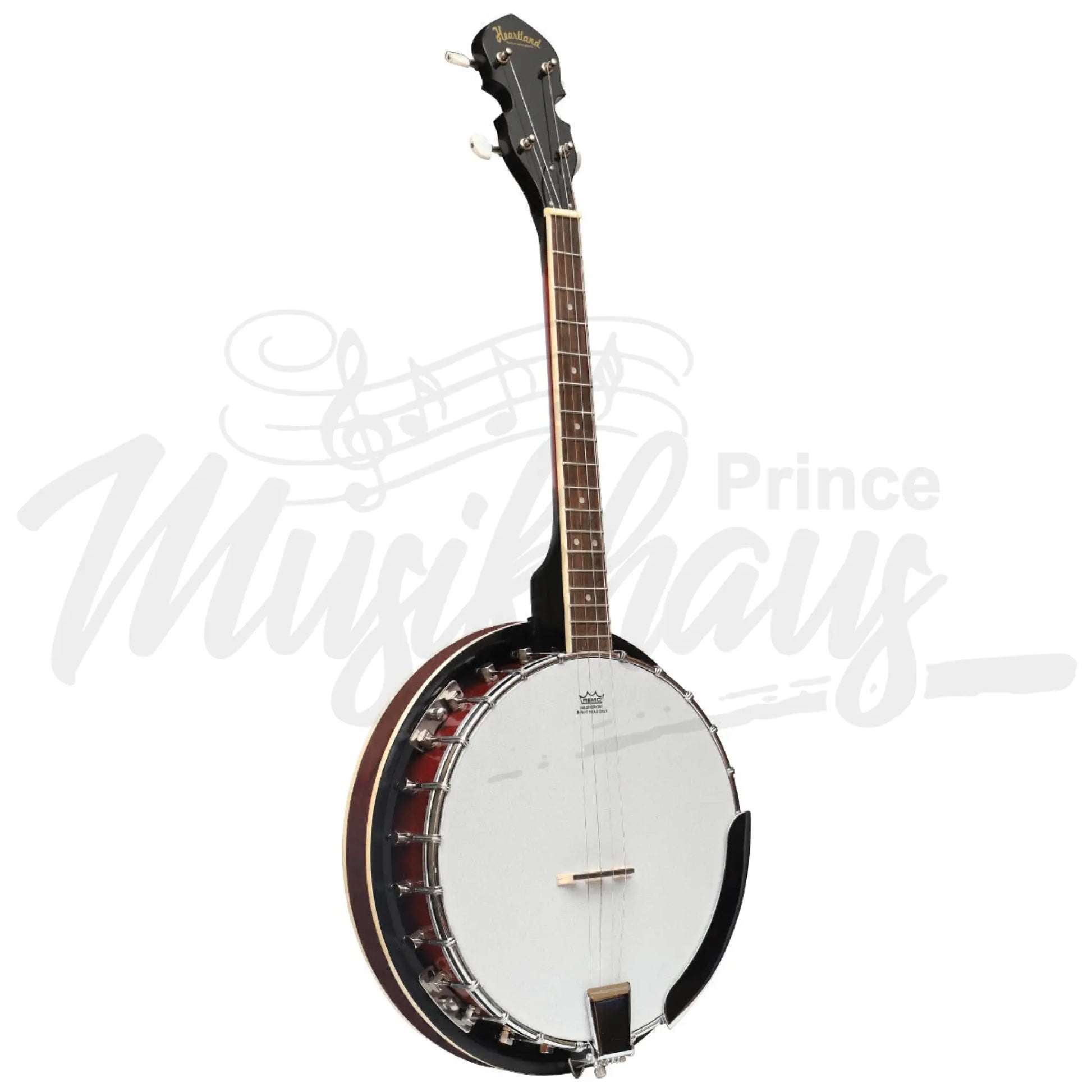 Heartland 4 String Banjo Closed Solid Back 17 Fret Left Handed Irish Tenor Short Scale