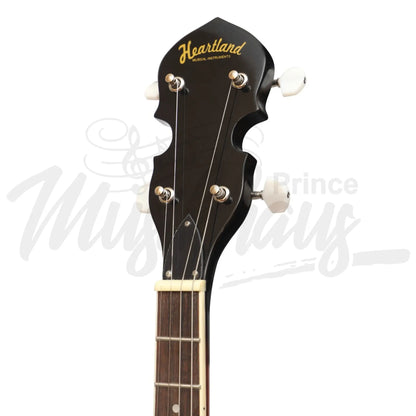 Heartland 4 String Banjo Closed Solid Back 17 Fret Left Handed Irish Tenor Short Scale