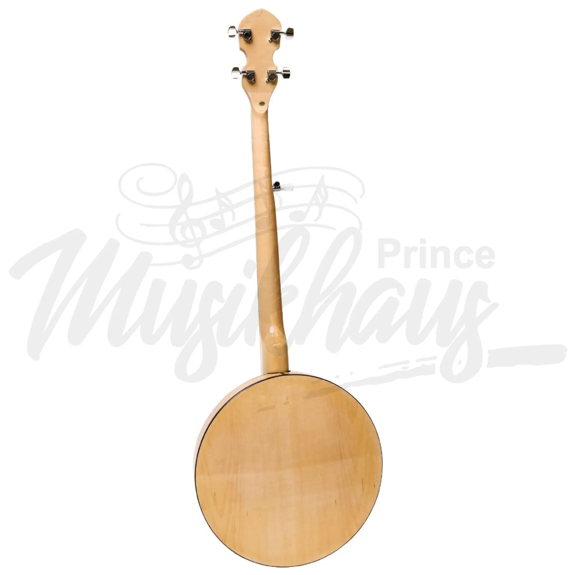 Heartland 5 String Deluxe Irish Banjo 24 Bracket With Closed Solid Back Maple Finish