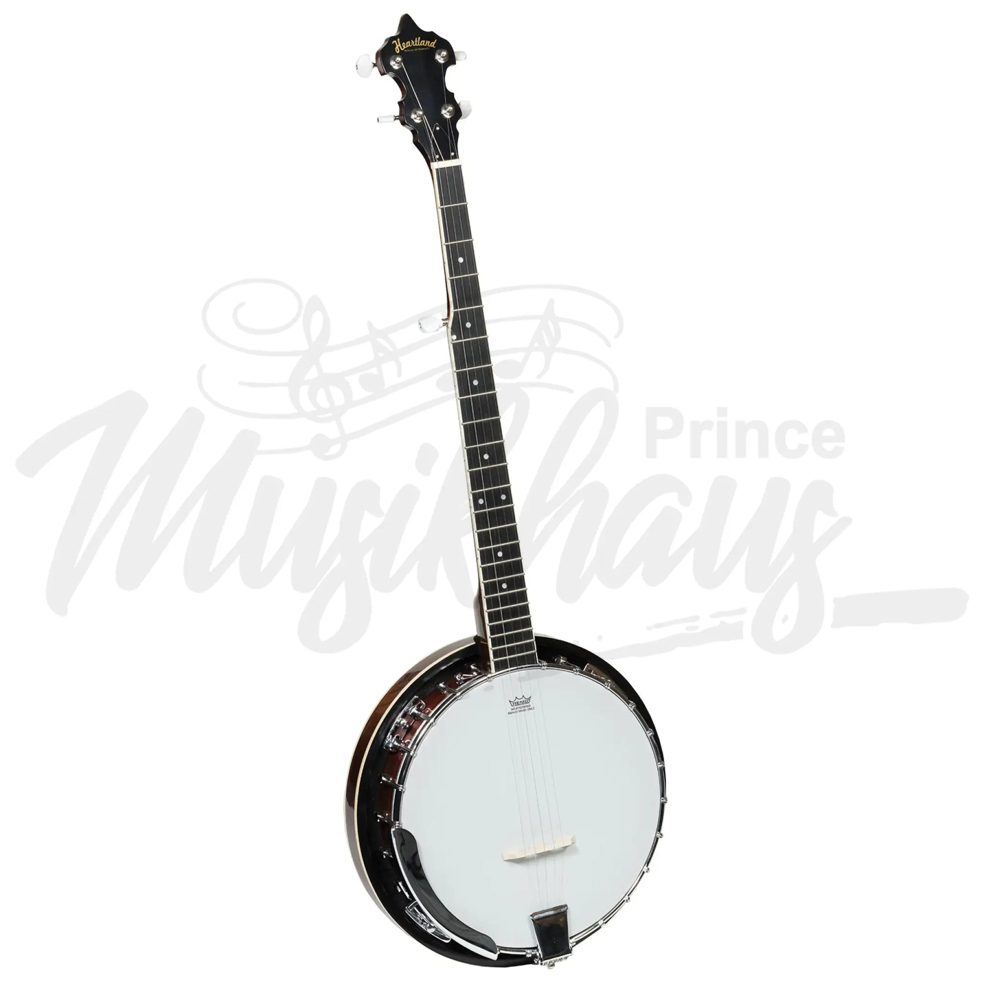 Heartland 5 String Irish Banjo 24 Bracket With Closed Solid Back And Geared 5Th Tuner