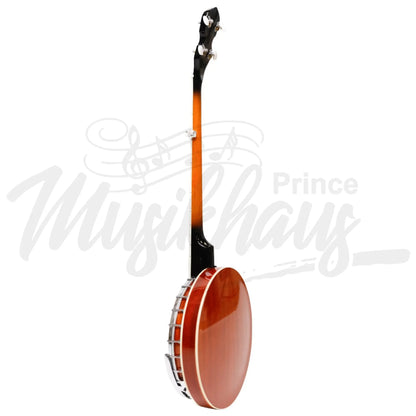 Heartland 5 String Irish Banjo Left Handed Player Series 24 Bracket With Closed Solid Back Sunburst