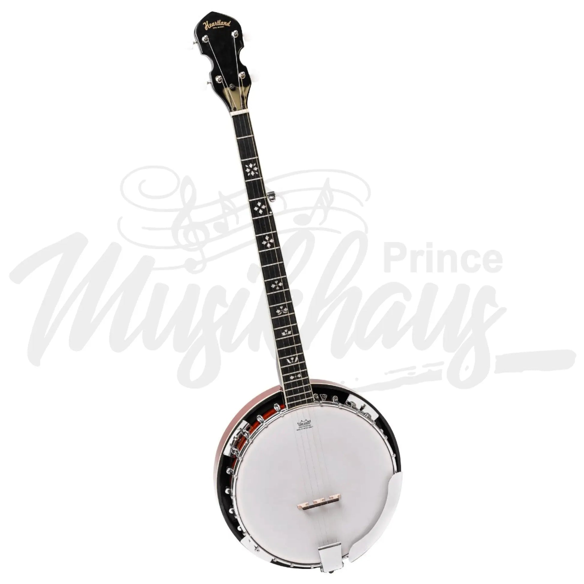 Heartland 5 String Irish Banjo Left Handed Player Series 24 Bracket With Closed Solid Back Sunburst