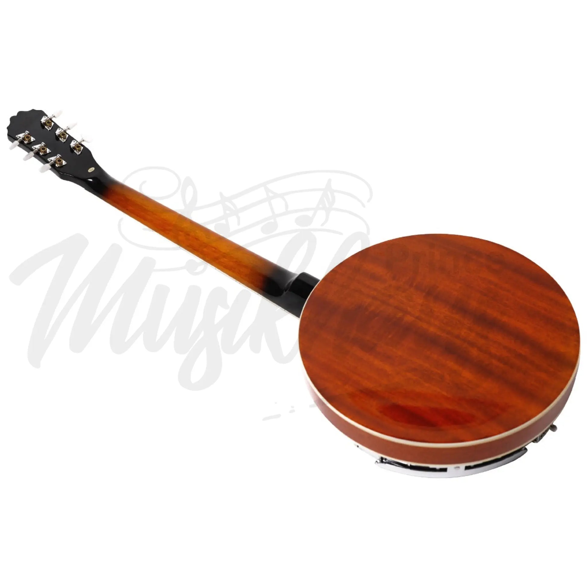 Heartland 6 String Irish Banjo Left Handed Player Series 24 Bracket With Closed Solid Back Sunburst