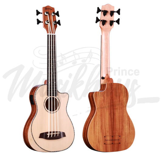 Heartland Baritone Ukulele Bass Acacia With Eq