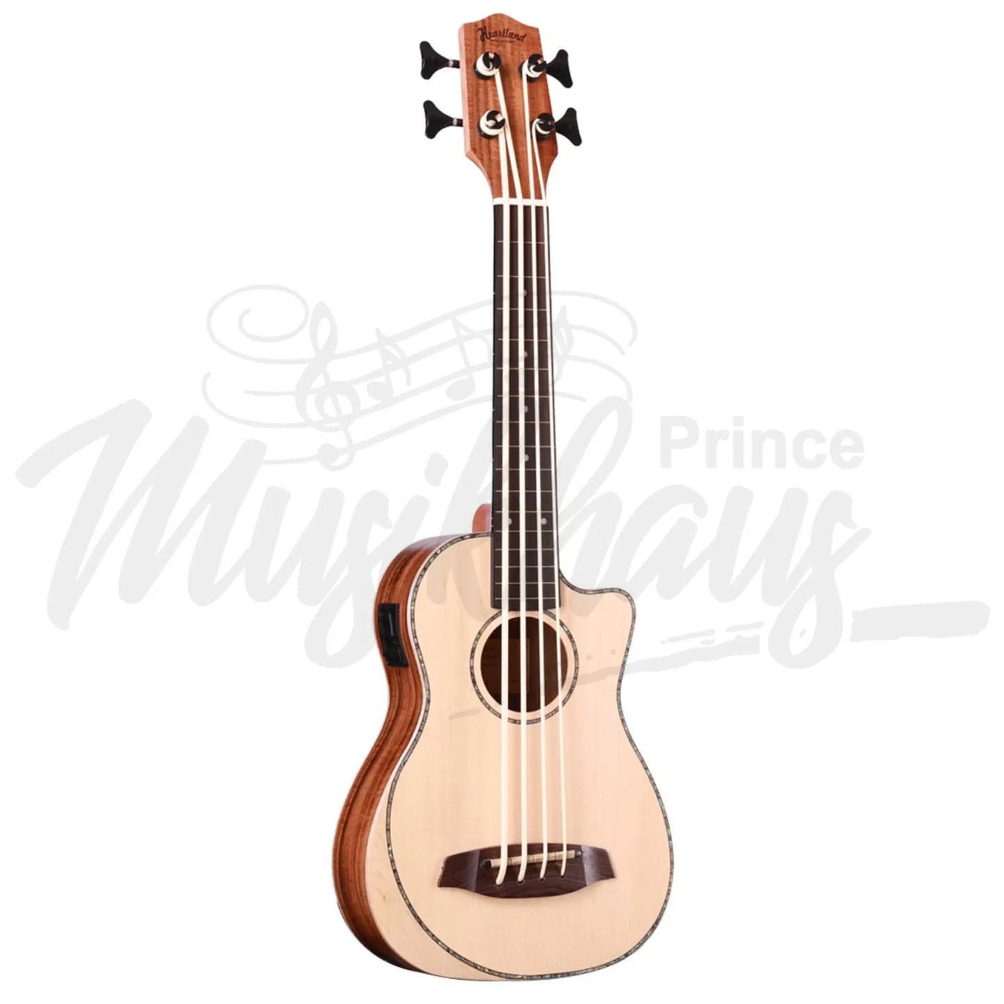 Heartland Baritone Ukulele Bass Acacia With Eq