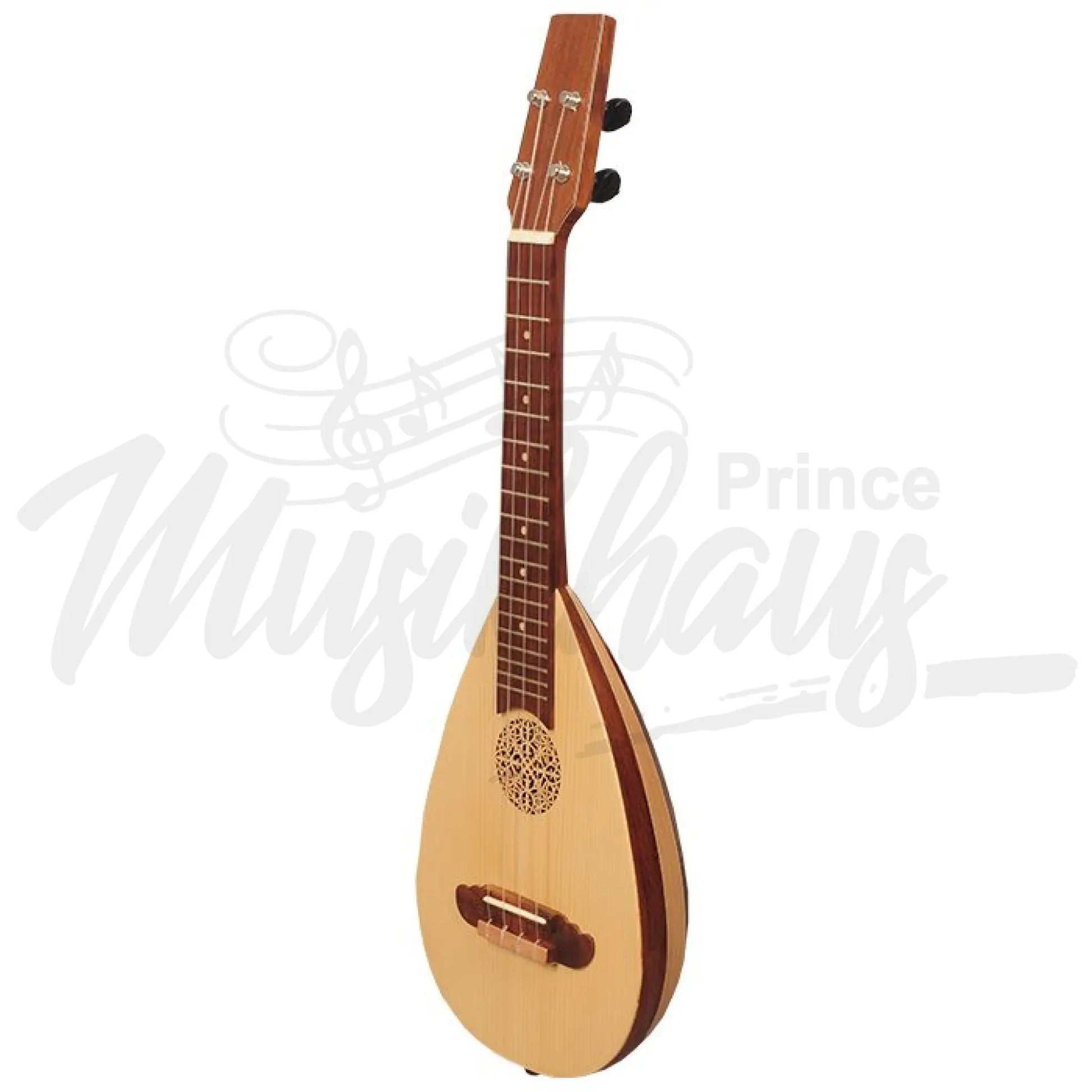 Heartland Baroque Ukulele 4 String Baritone Variegated Rosewood And Lacewood