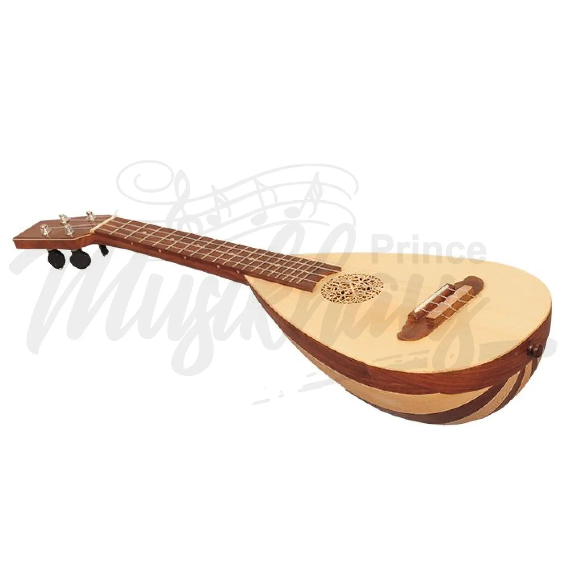 Heartland Baroque Ukulele 4 String Baritone Variegated Rosewood And Lacewood