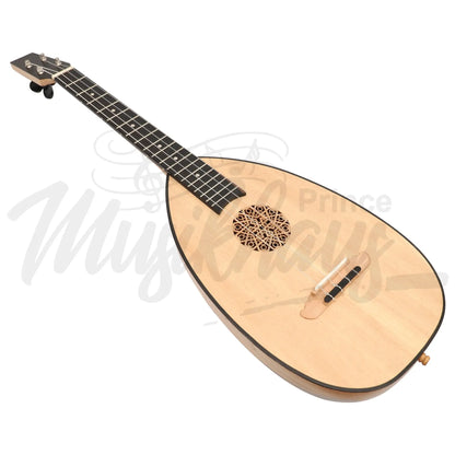 Heartland Baroque Ukulele 4 String Baritone Variegated Walnut And Lacewood