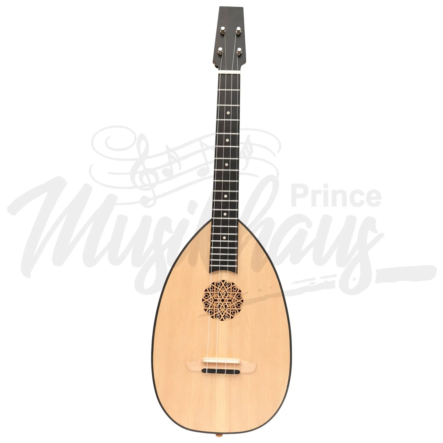 Heartland Baroque Ukulele 4 String Baritone Variegated Walnut And Lacewood