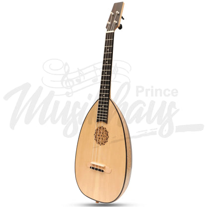 Heartland Baroque Ukulele 4 String Baritone Variegated Walnut And Lacewood