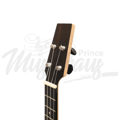 Heartland Baroque Ukulele 4 String Baritone Variegated Walnut And Lacewood Left Handed