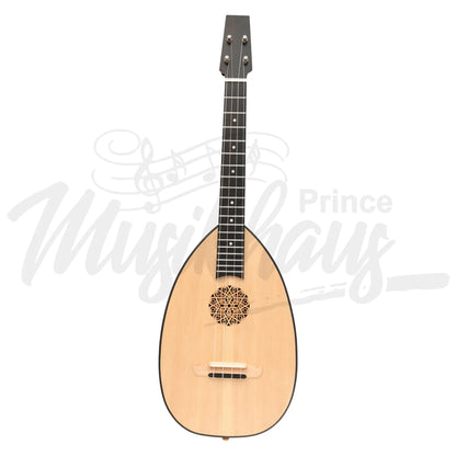 Heartland Baroque Ukulele 4 String Baritone Variegated Walnut And Lacewood Left Handed