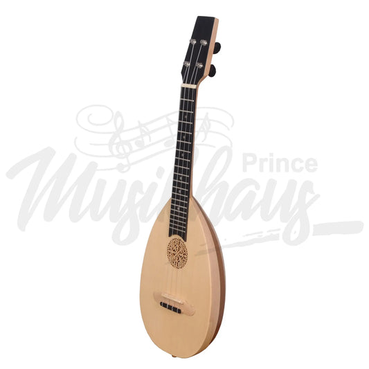 Heartland Baroque Ukulele 4 String Concert Variegated Walnut And Lacewood Left Handed