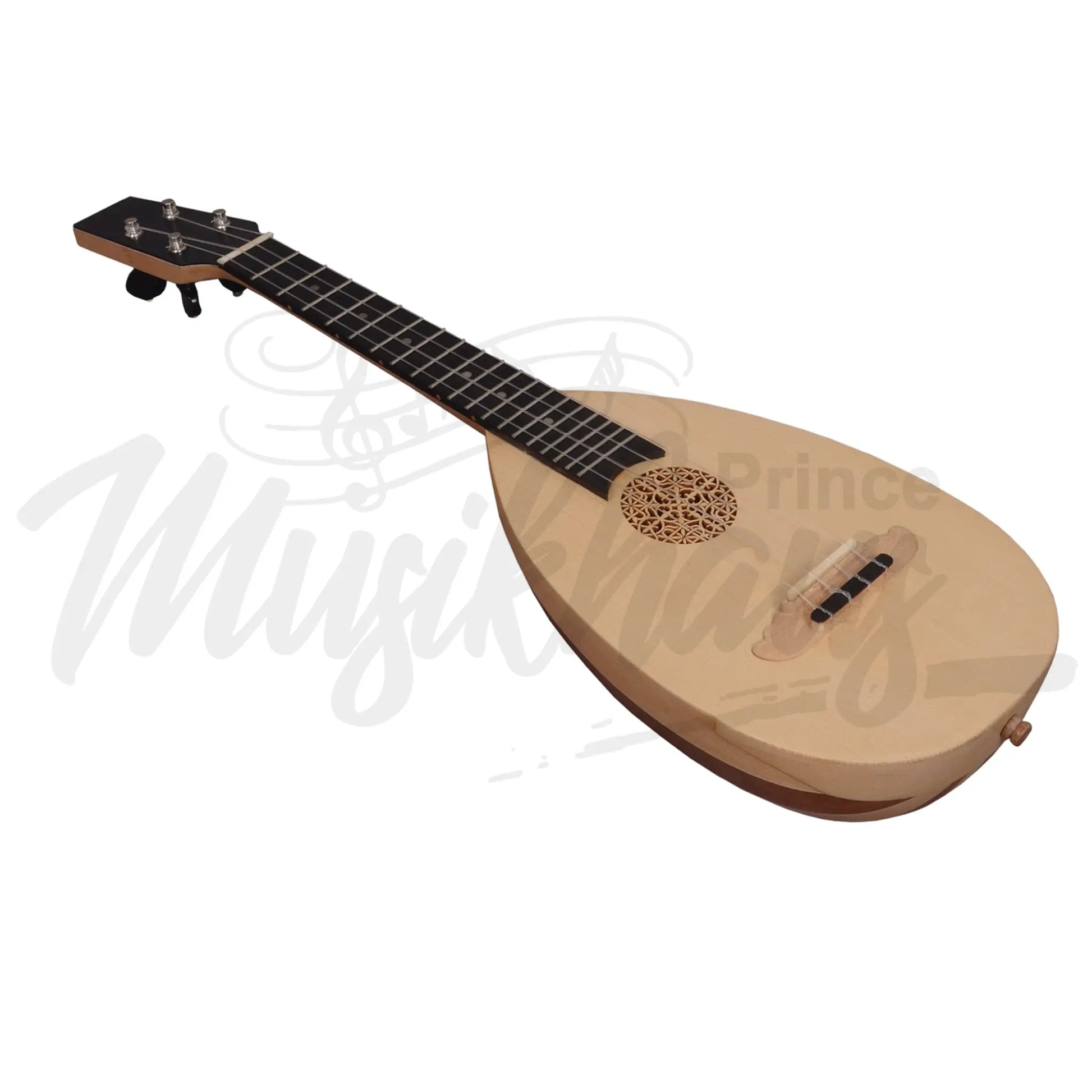 Heartland Baroque Ukulele 4 String Concert Variegated Walnut And Lacewood Left Handed