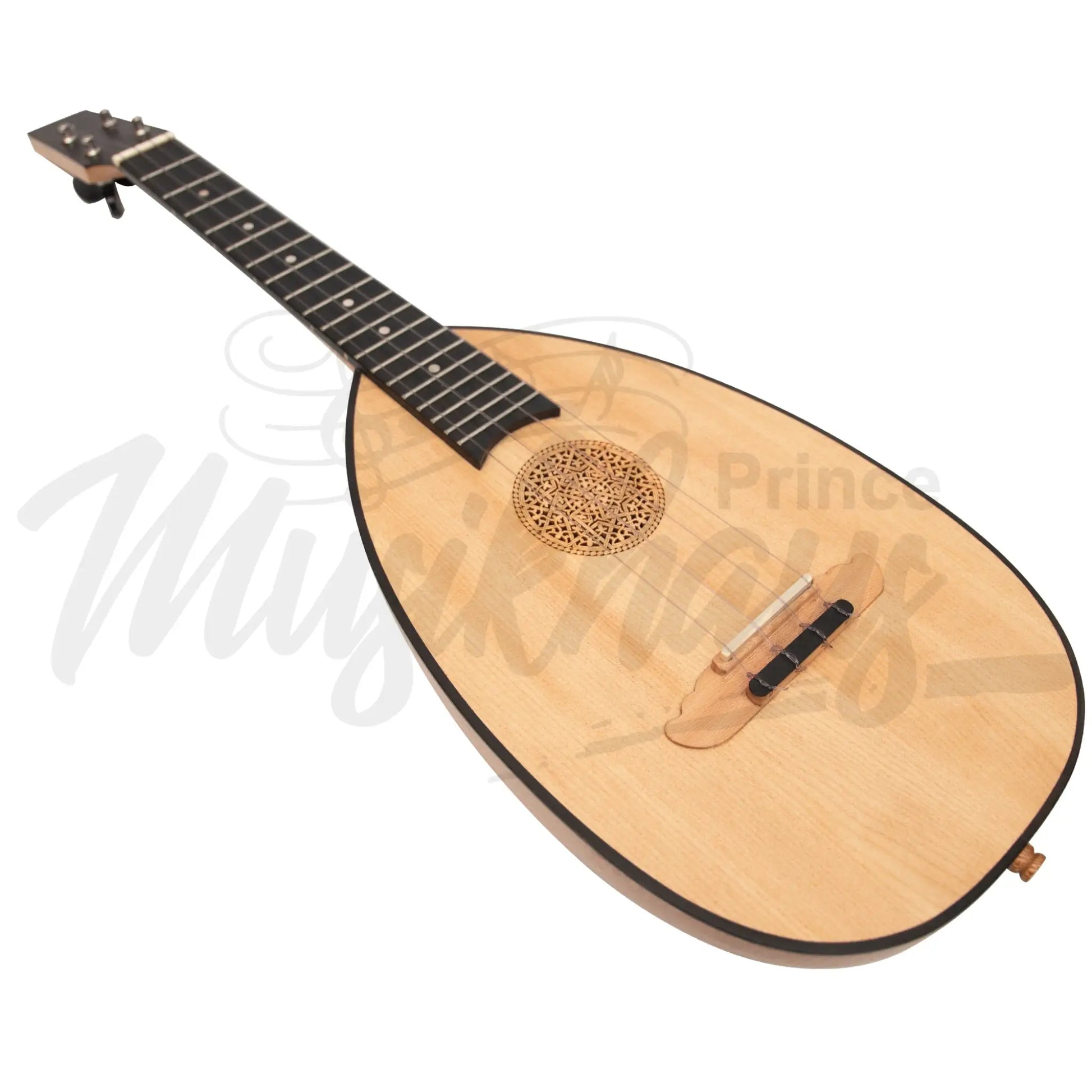 Heartland Baroque Ukulele 4 String Tenor Variegated Walnut And Lacewood Left Hand