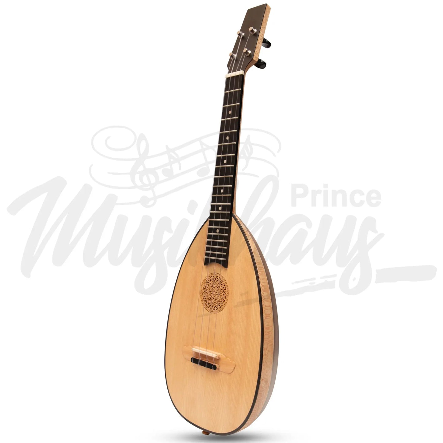 Heartland Baroque Ukulele 4 String Tenor Variegated Walnut And Lacewood Left Hand