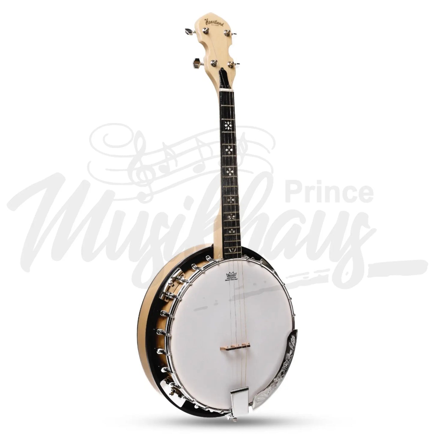 Heartland Deluxe Irish Tenor Banjo 17 Frets Left Handed 24 Bracket Closed Solid Back Maple Finish