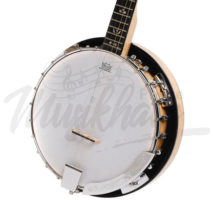 Heartland Deluxe Irish Tenor Banjo 17 Frets Left Handed 24 Bracket Closed Solid Back Maple Finish