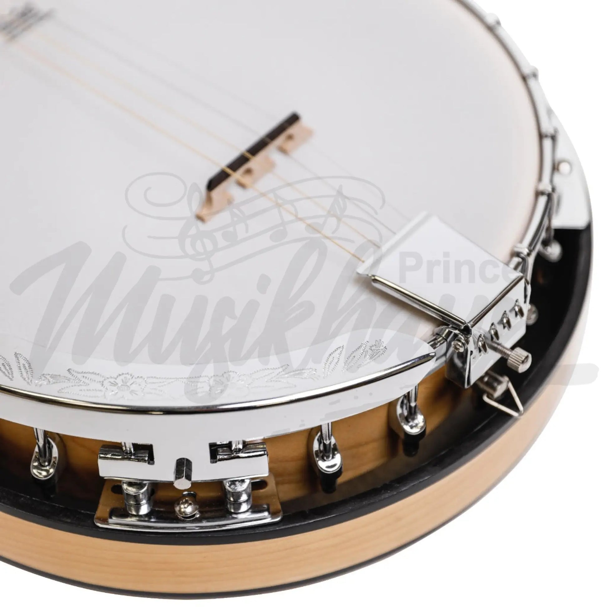 Heartland Deluxe Irish Tenor Banjo 17 Frets With 24 Bracket And Closed Solid Back Maple Finish