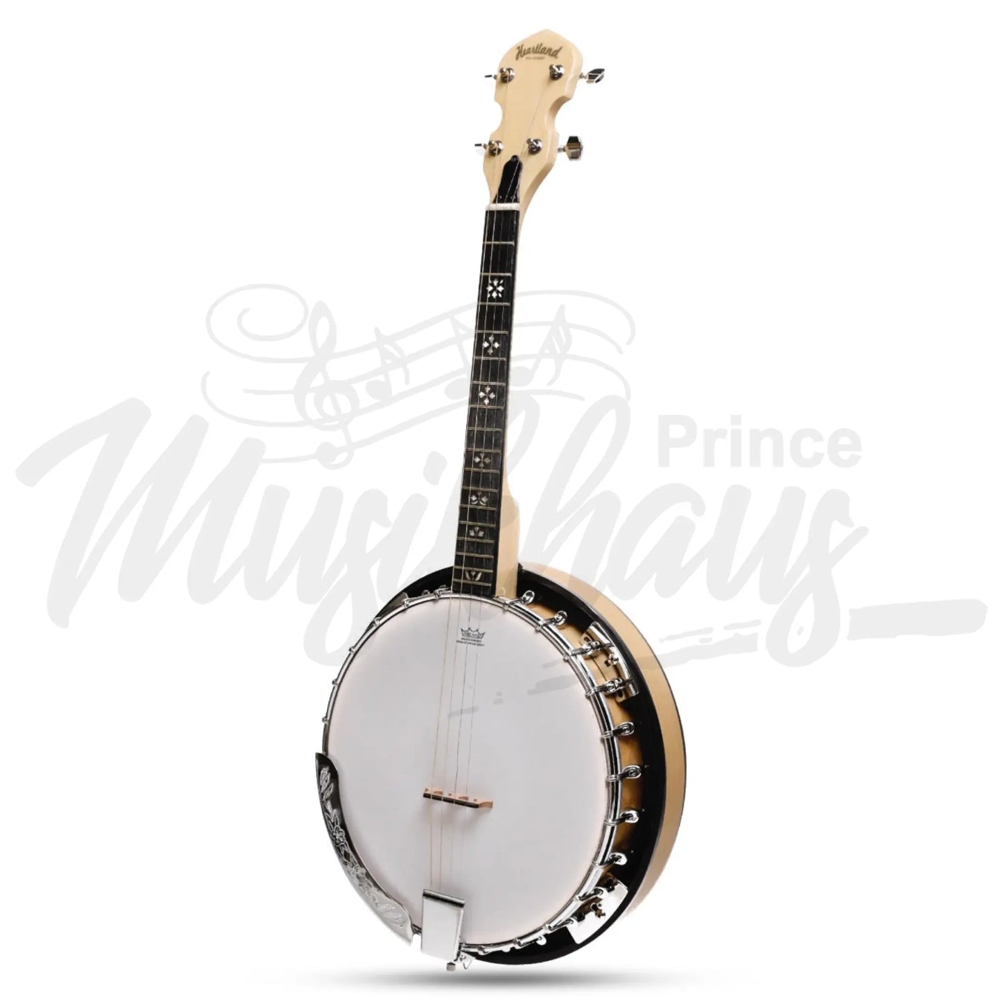 Heartland Deluxe Irish Tenor Banjo 17 Frets With 24 Bracket And Closed Solid Back Maple Finish