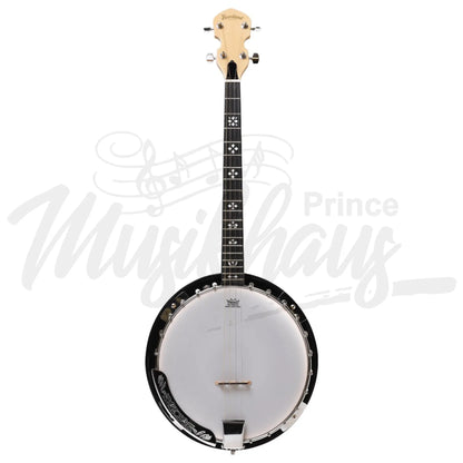 Heartland Deluxe Irish Tenor Banjo 19 Frets With 24 Bracket And Closed Solid Back Maple Finish