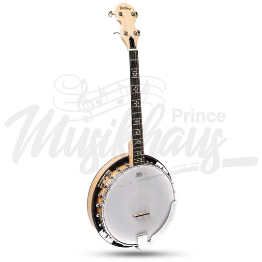 Heartland Deluxe Irish Tenor Banjo Left Handed 19 Frets 24 Bracket Closed Solid Back Maple Finish