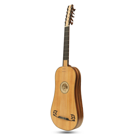 HEARTLAND SELLAS BAROQUE GUITAR, 5 COURSE LEFT HAND VARIEGATED WALNUT ROSEWOOD