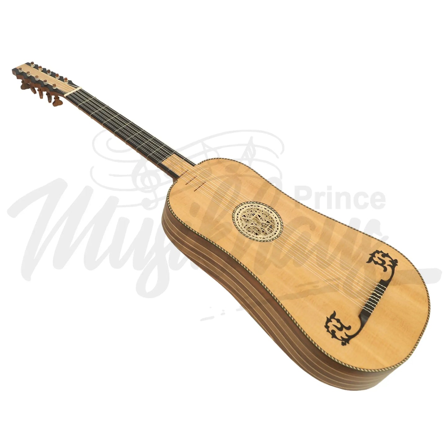 Heartland Sellas Baroque Guitar 5 Course Left Hand Variegated Walnut Rosewood