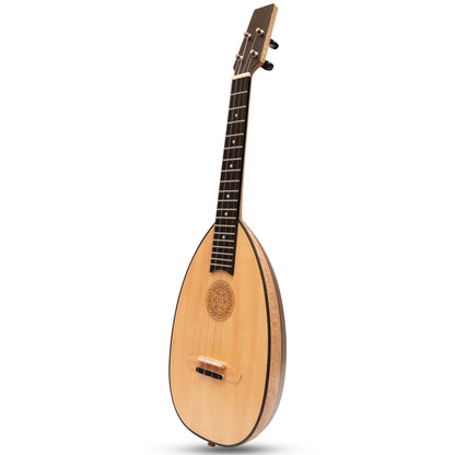 HEARTLAND BAROQUE UKULELE, 4 STRING TENOR VARIEGATED WALNUT AND LACEWOOD