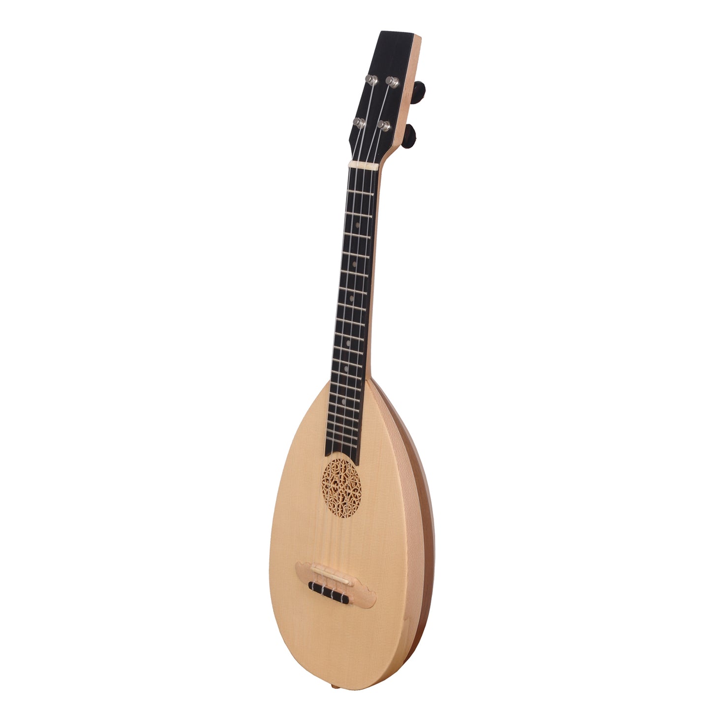 HEARTLAND BAROQUE UKULELE, 4 STRING CONCERT VARIEGATED WALNUT AND LACEWOOD LEFT HANDED