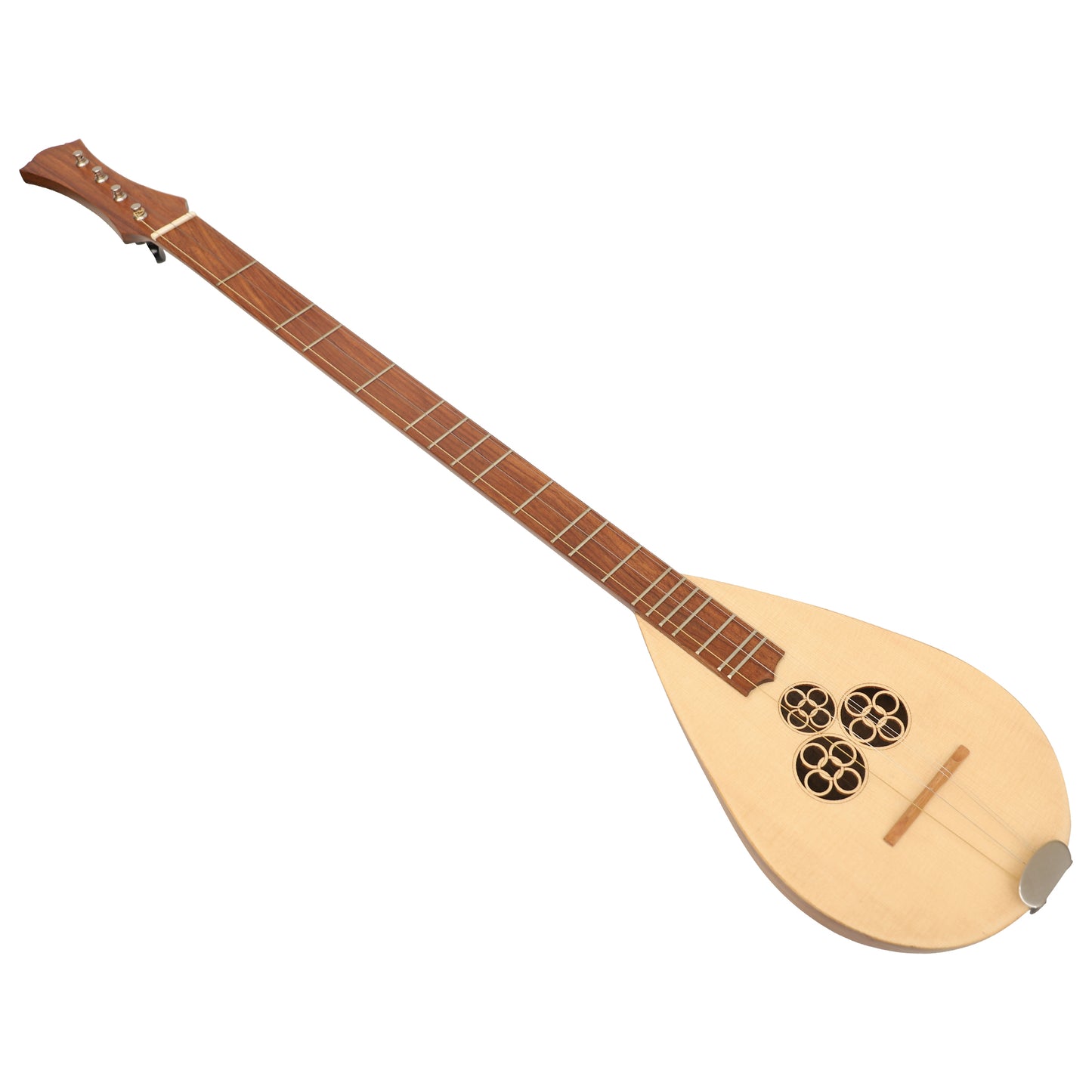 HEARTLAND WILDWOOD DULCIMER BANJO, 4 STRING VARIEGATED ROSEWOOD LACEWOOD