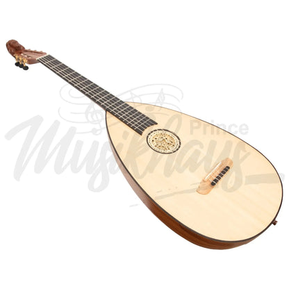 Lute Guitar 6 String Variegated Lacewood Rosewood