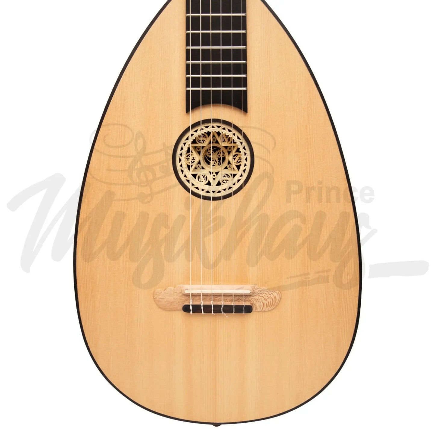 Lute Guitar 6 String Variegated Lacewood Rosewood