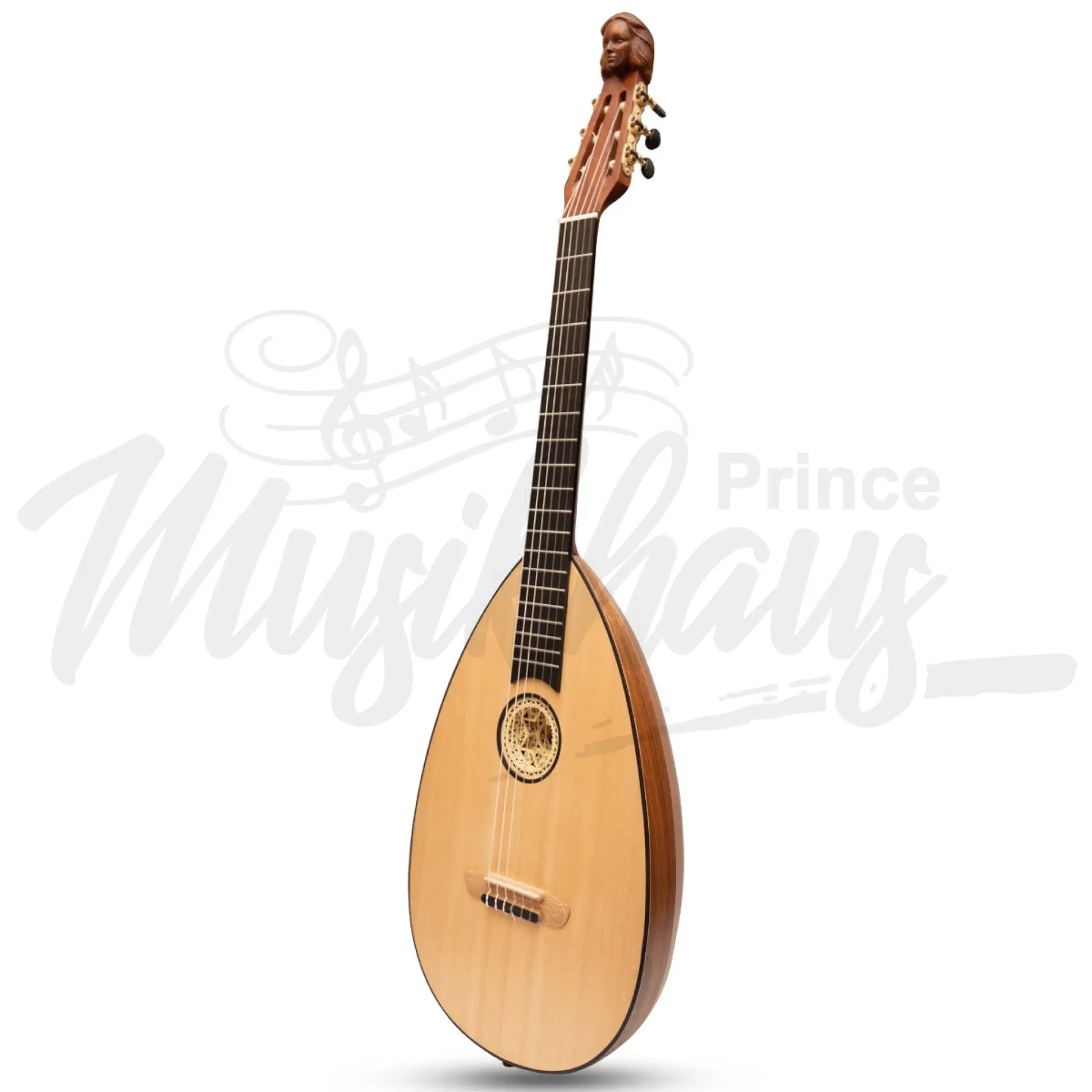 Lute Guitar 6 String Variegated Lacewood Rosewood