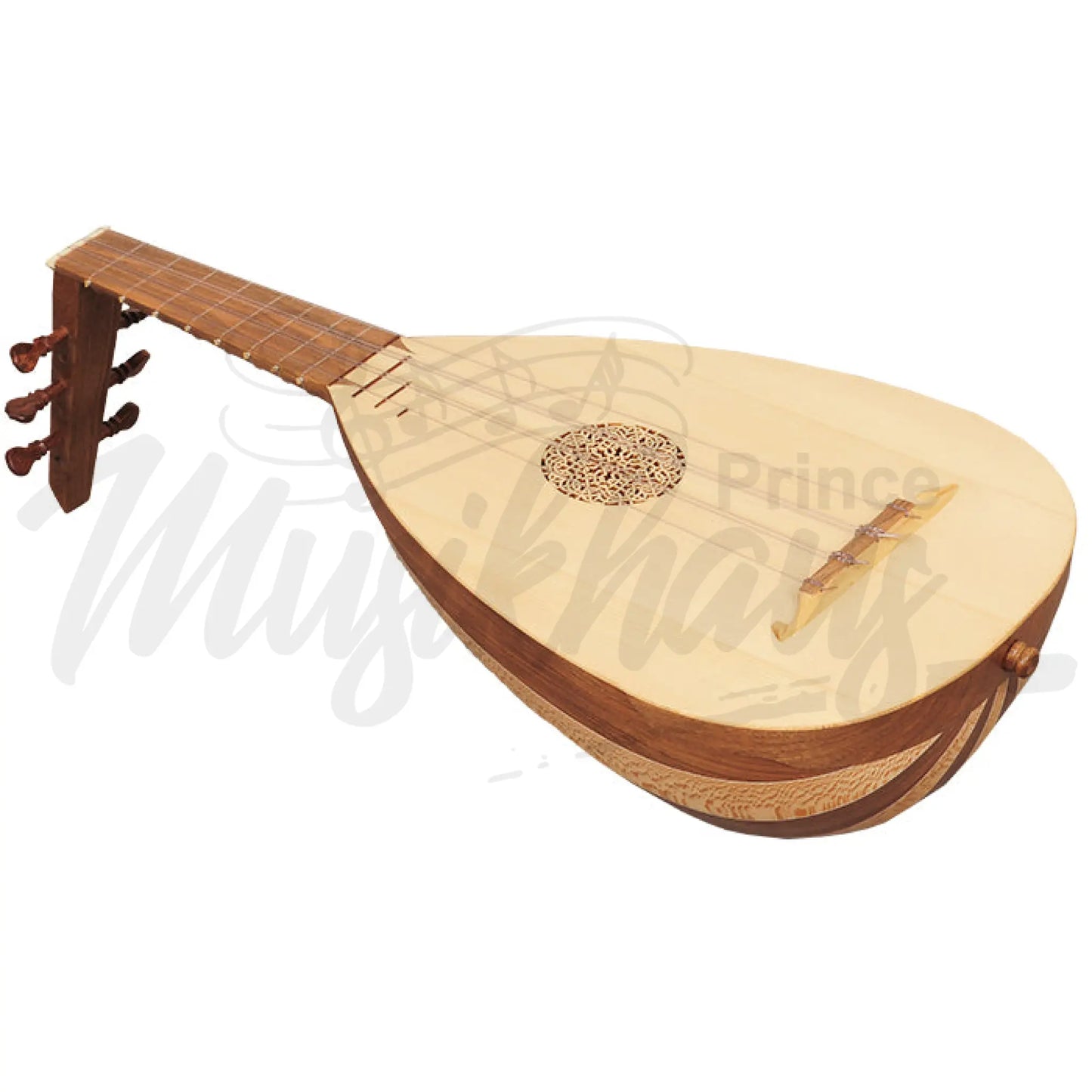 Lute Ukulele 6 Strings Tenor Variegated Left Lacewood Walnut