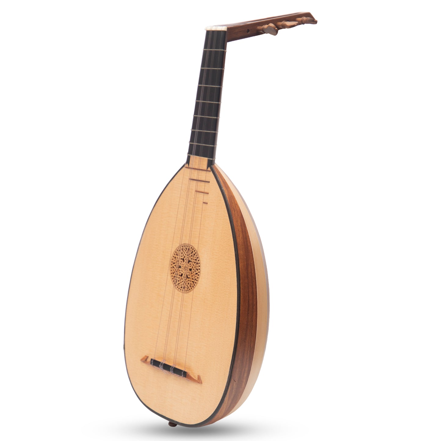 LUTE UKULELE, 6 STRINGS TENOR VARIEGATED ROSEWOOD LACEWOOD